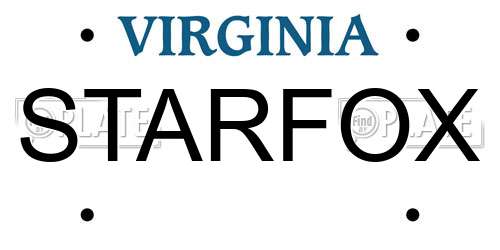 STARFOX Virginia License Plate