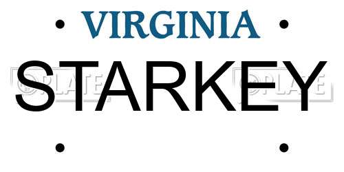 STARKEY Virginia License Plate