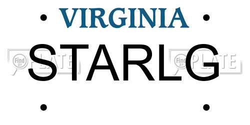 STARLG Virginia License Plate