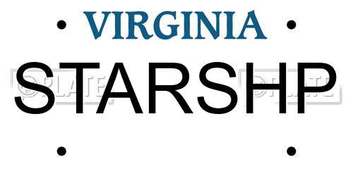 STARSHP Virginia License Plate