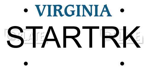 STARTRK Virginia License Plate