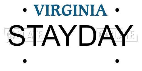 STAYDAY Virginia License Plate