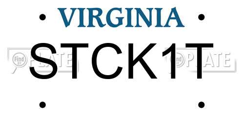 STCK1T Virginia License Plate