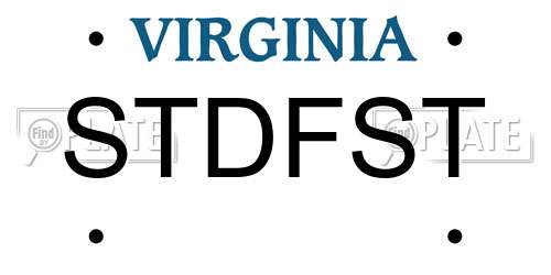 STDFST Virginia License Plate