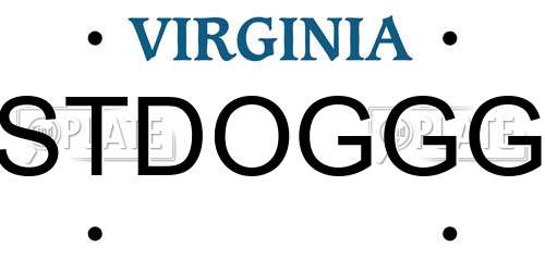 STDOGGG Virginia License Plate