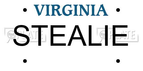 STEALIE Virginia License Plate