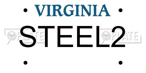 STEEL2 Virginia License Plate