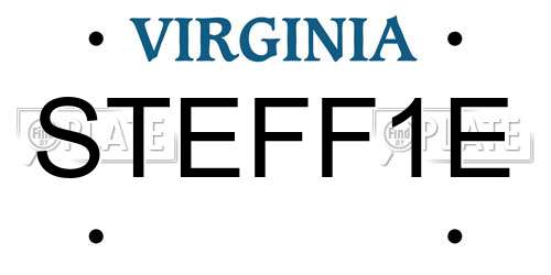 STEFF1E Virginia License Plate