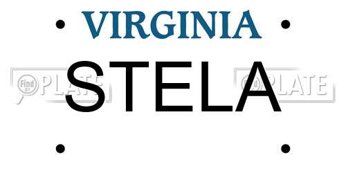 STELA Virginia License Plate