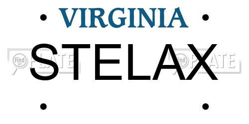 STELAX Virginia License Plate