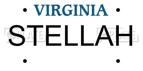 STELLAH Virginia License Plate