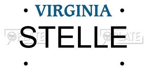 STELLE Virginia License Plate