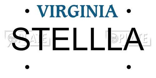 STELLLA Virginia License Plate
