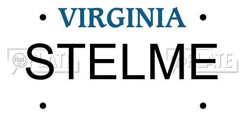STELME Virginia License Plate