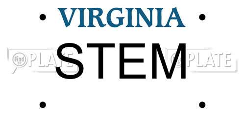 STEM Virginia License Plate