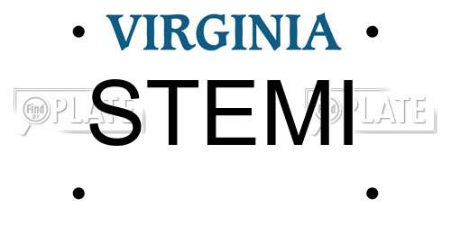 STEMI Virginia License Plate