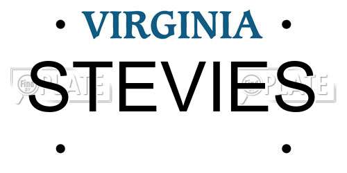 STEVIES Virginia License Plate