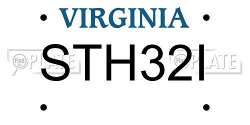 STH32I Virginia License Plate