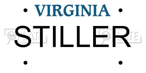 STILLER Virginia License Plate