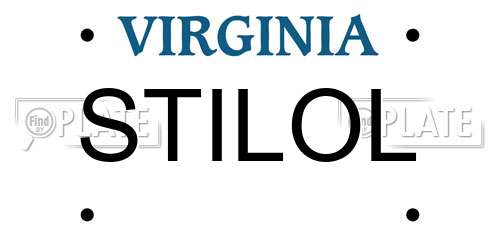 STILOL Virginia License Plate