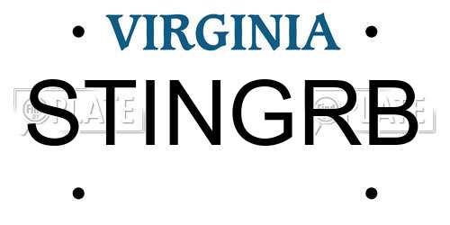 STINGRB Virginia License Plate