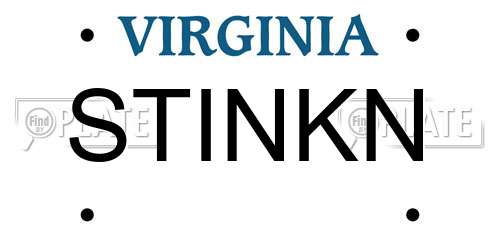 STINKN Virginia License Plate