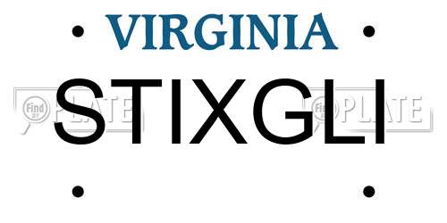 STIXGLI Virginia License Plate