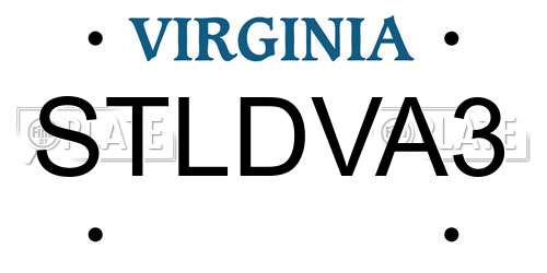 STLDVA3 Virginia License Plate