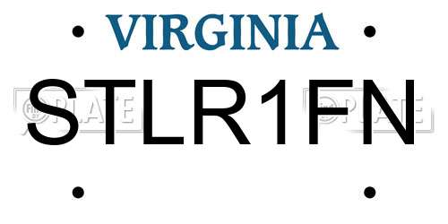 STLR1FN Virginia License Plate