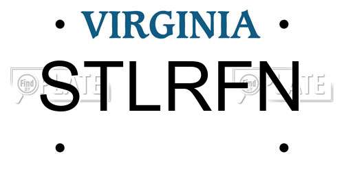 STLRFN Virginia License Plate