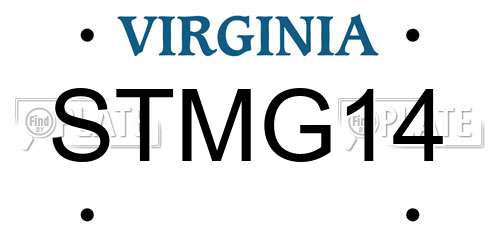 STMG14 Virginia License Plate