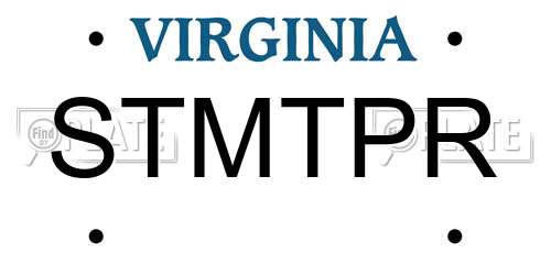 STMTPR Virginia License Plate