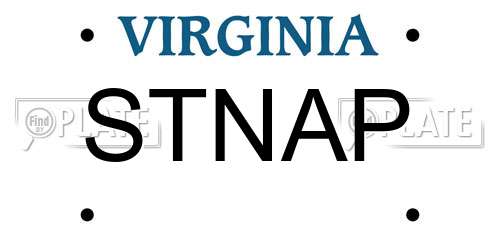 STNAP Virginia License Plate