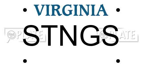 STNGS Virginia License Plate