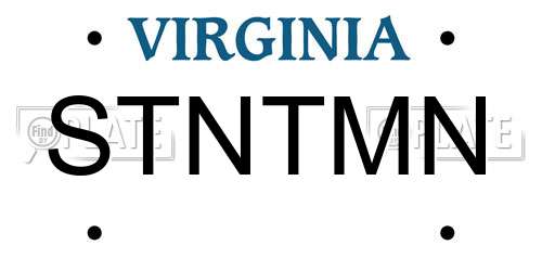 STNTMN Virginia License Plate