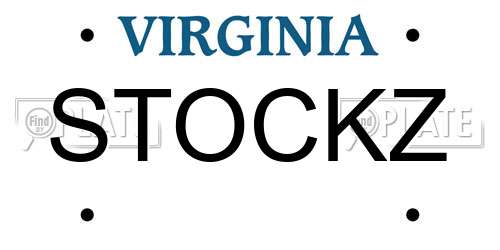 STOCKZ Virginia License Plate