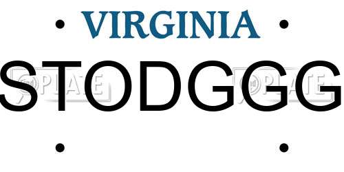 STODGGG Virginia License Plate