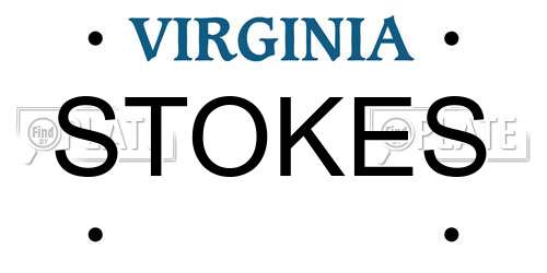 STOKES Virginia License Plate