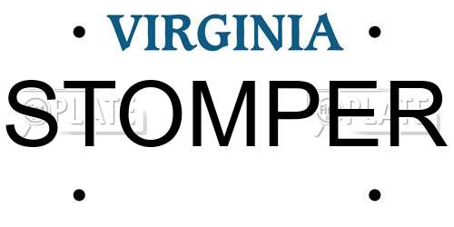 STOMPER Virginia License Plate