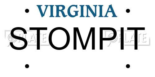 STOMPIT Virginia License Plate