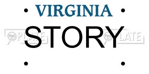 STORY Virginia License Plate