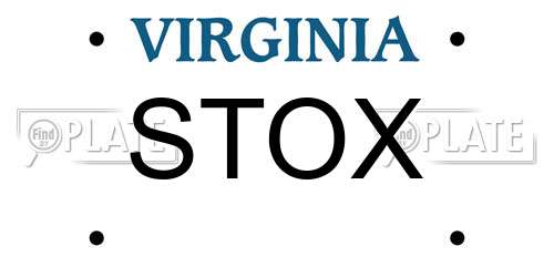 STOX Virginia License Plate