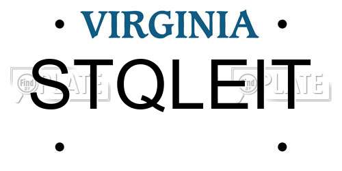 STQLEIT Virginia License Plate
