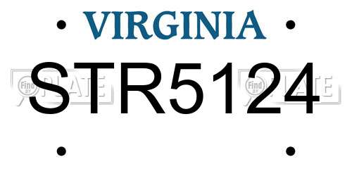 STR5124 Virginia License Plate