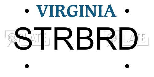 STRBRD Virginia License Plate