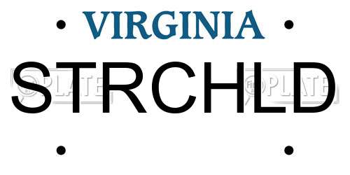 STRCHLD Virginia License Plate