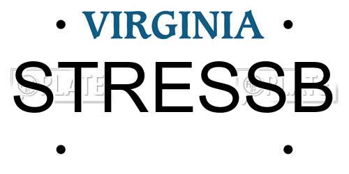 STRESSB Virginia License Plate