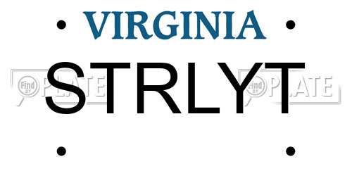 STRLYT Virginia License Plate