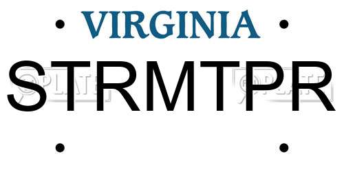 STRMTPR Virginia License Plate