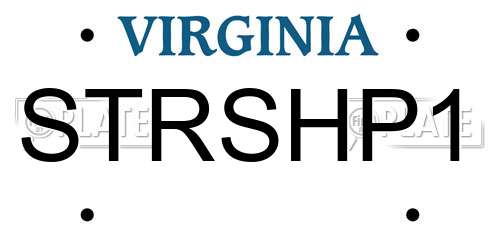 STRSHP1 Virginia License Plate